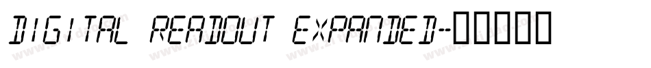 Digital Readout Expanded字体转换